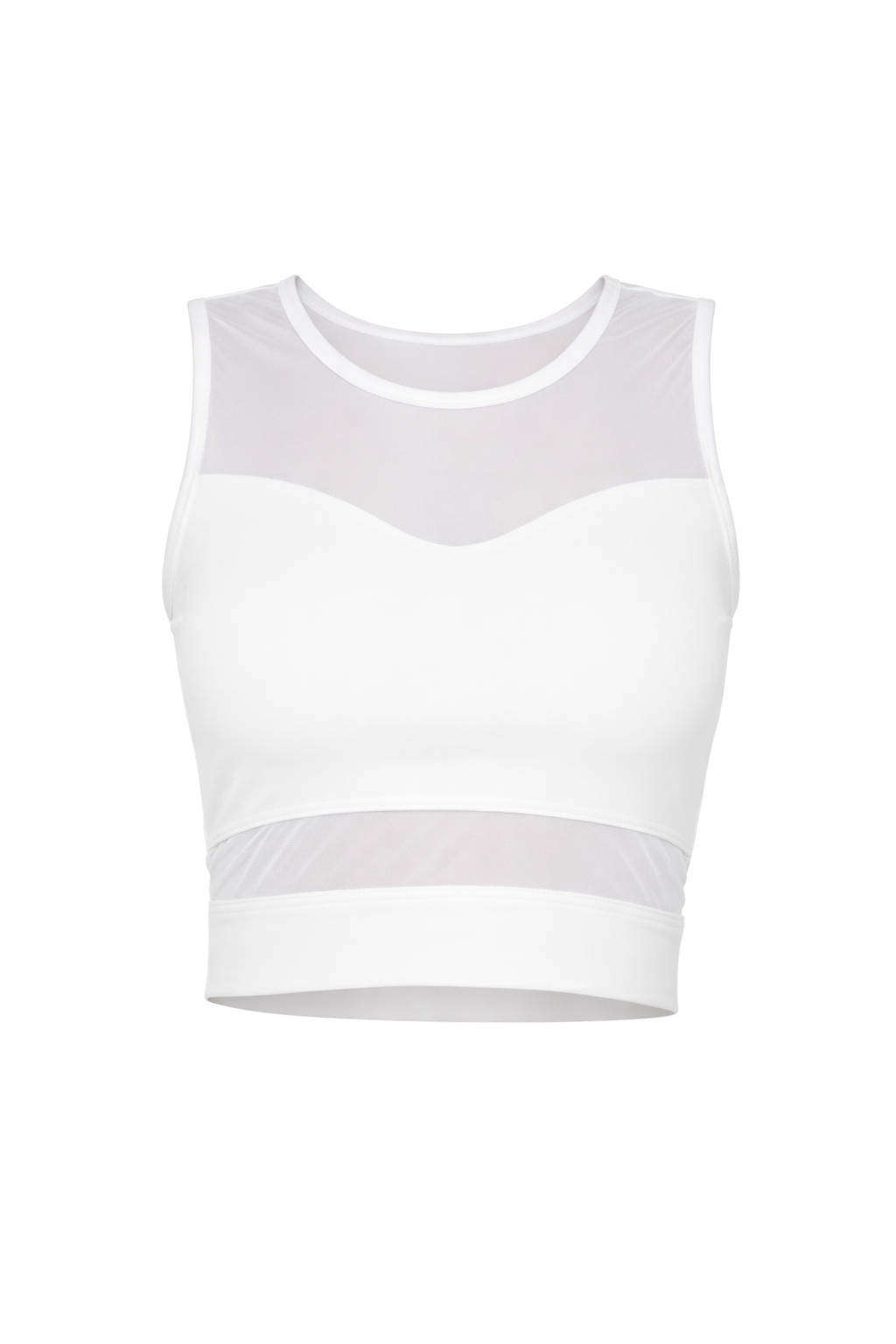 White Crop Tank Top