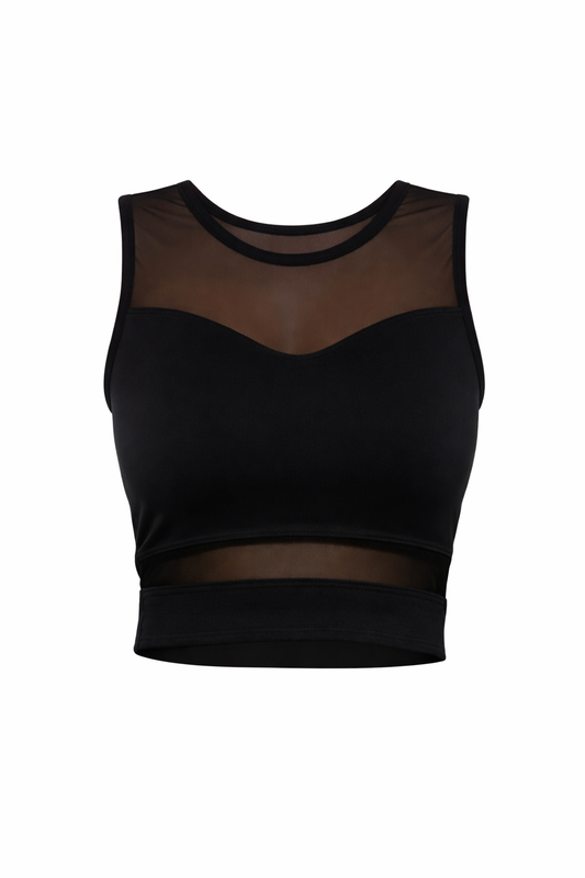 Black Crop Tank Top